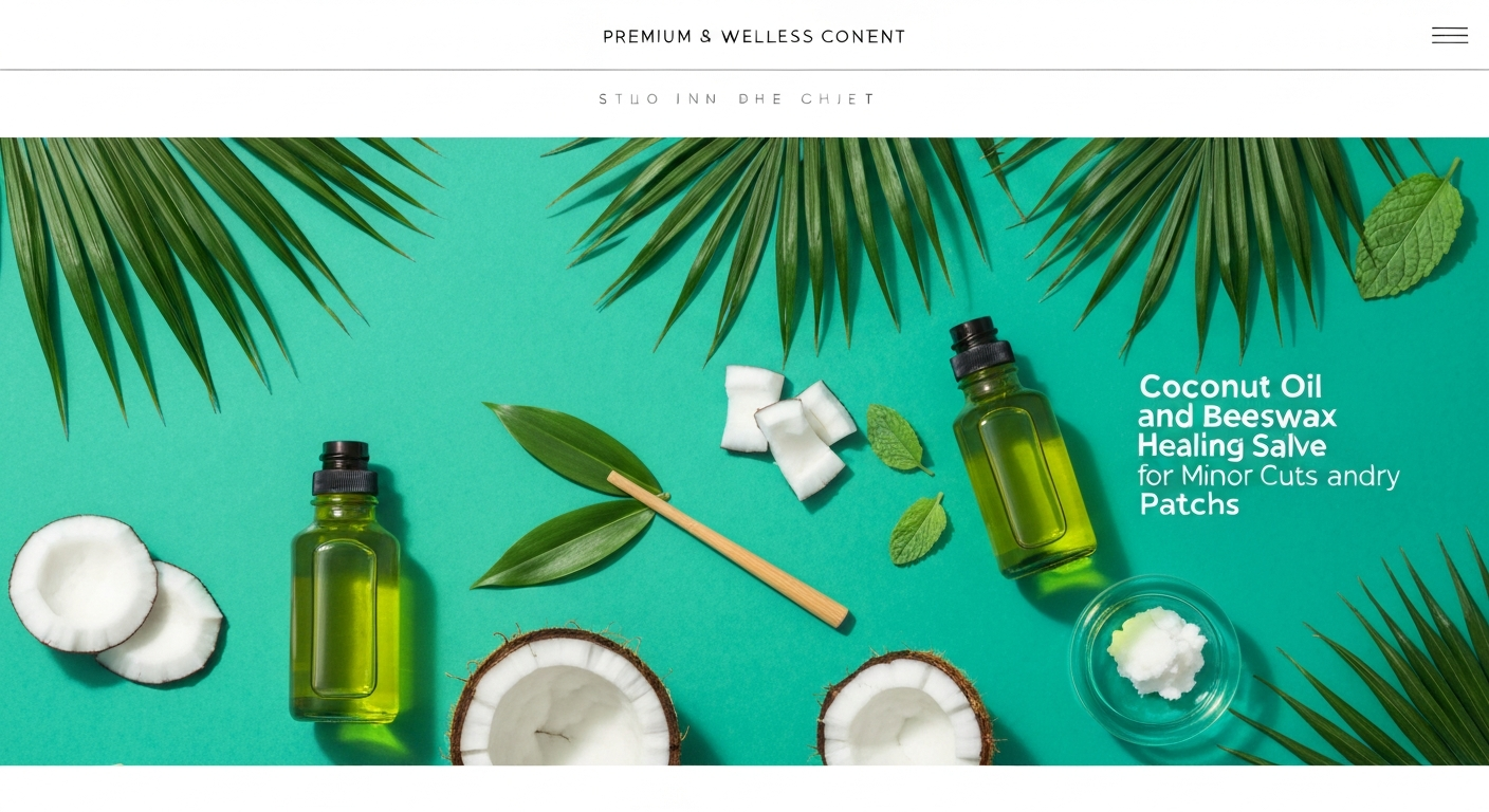 Coconut Oil and Beeswax Healing Salve for Minor Cuts and Dry Patches