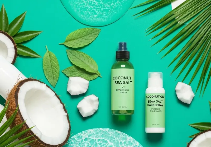 coconut oil and sea salt hair spray for effortless beach