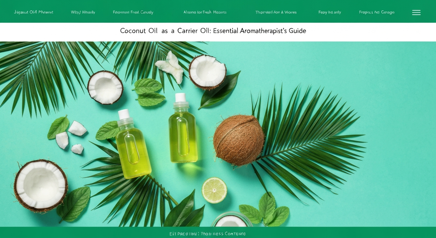 Coconut Oil as a Carrier Oil: The Essential Aromatherapist's Guide