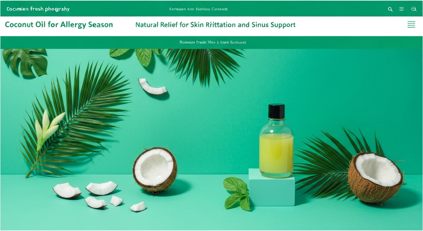 Coconut Oil for Allergy Season: Natural Relief for Skin Irritation and Sinus Support