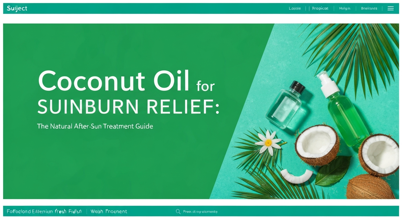 Coconut Oil for Sunburn Relief: The Natural After-Sun Treatment Guide