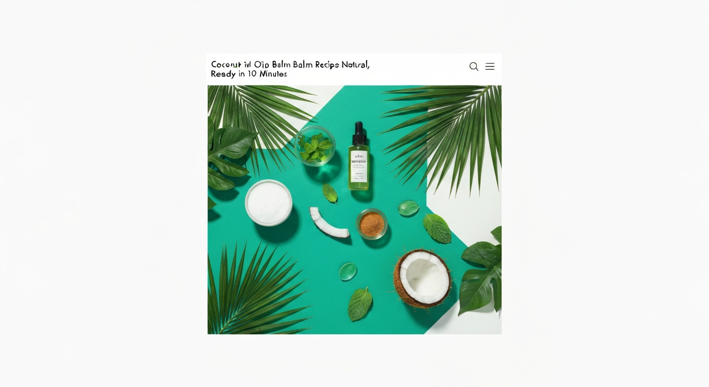 Coconut Oil Lip Balm Recipe: Natural, Nourishing, and Ready in 10 Minutes