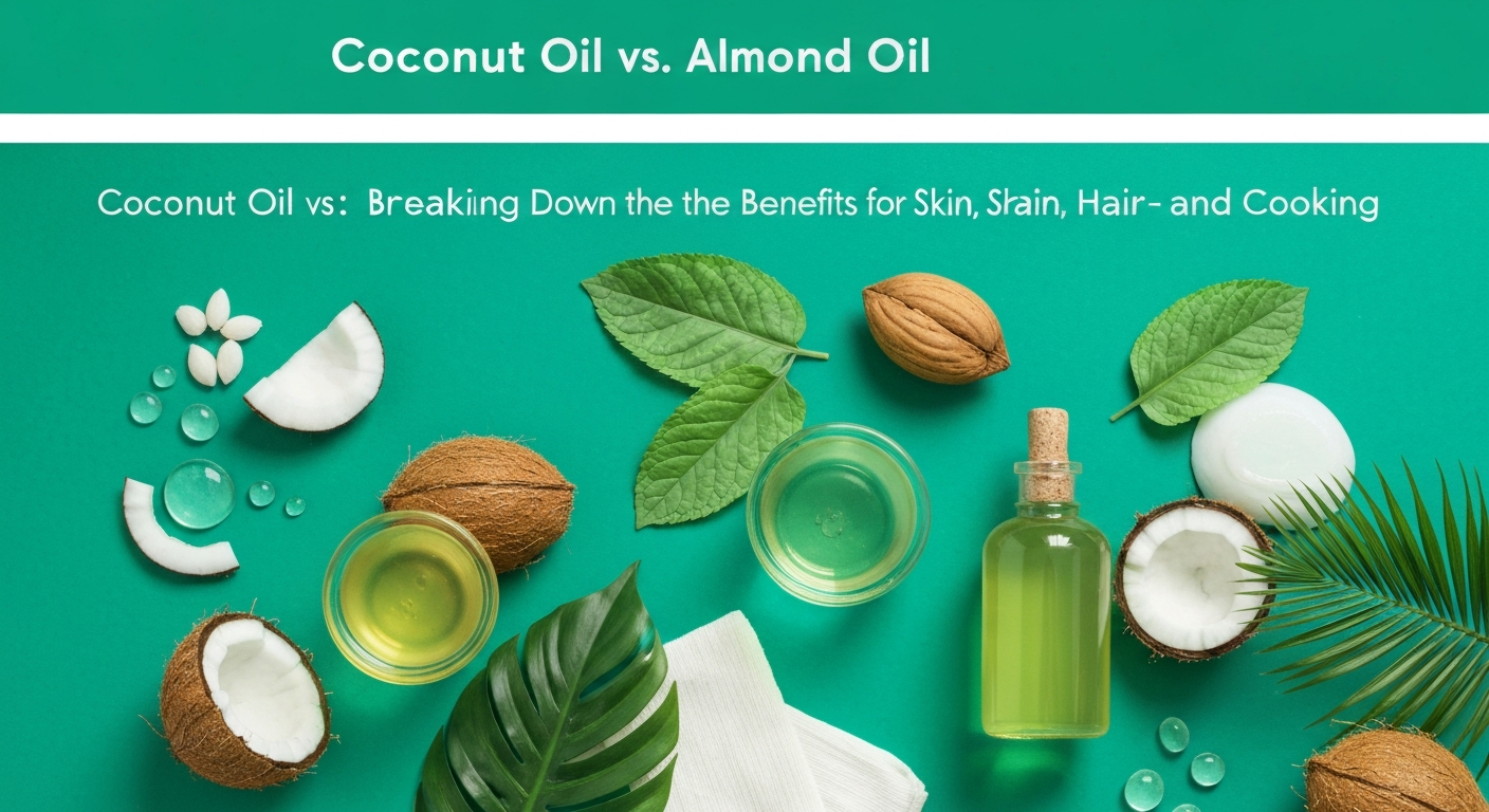 Coconut Oil vs. Almond Oil: Breaking Down the Benefits for Skin, Hair, and Cooking