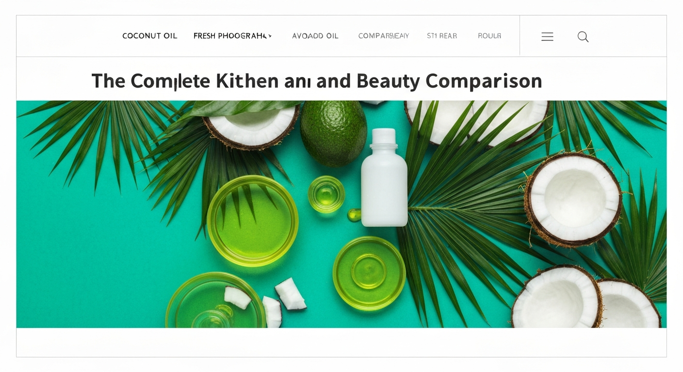Coconut Oil vs. Avocado Oil: The Complete Kitchen and Beauty Comparison