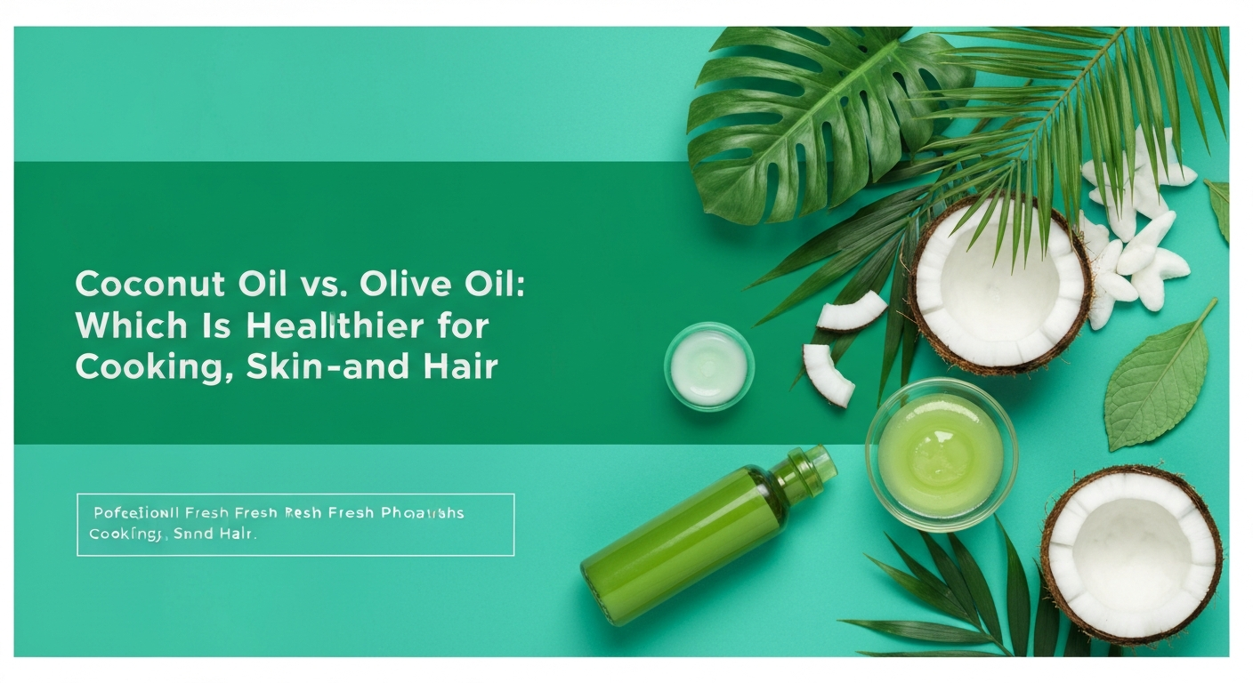 Coconut Oil vs. Olive Oil: Which Is Healthier for Cooking, Skin, and Hair?