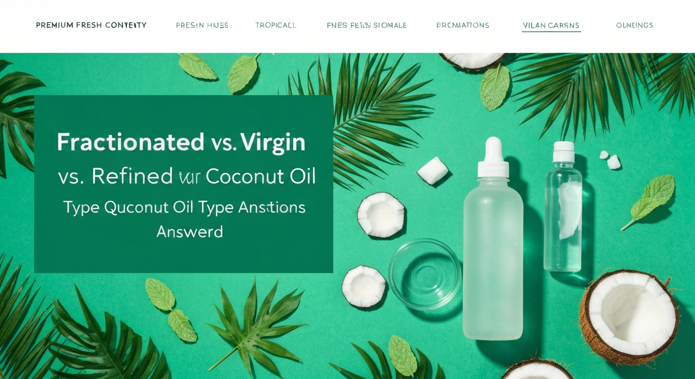 Fractionated vs. Virgin vs. Refined: Your Coconut Oil Type Questions Answered