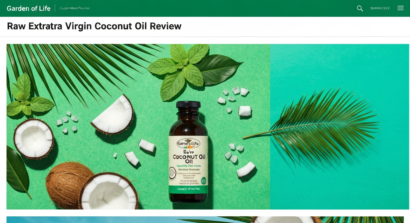 Garden of Life Raw Extra Virgin Coconut Oil Review: Quality Meets Purity