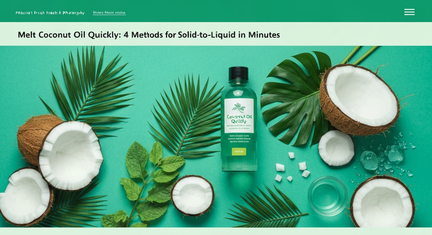 How to Melt Coconut Oil Quickly: 4 Methods for Solid-to-Liquid in Minutes