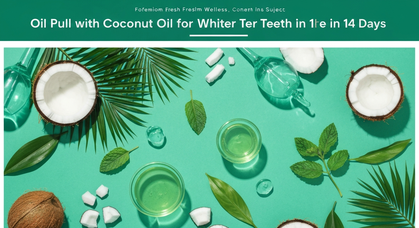 How to Oil Pull with Coconut Oil for Whiter Teeth in 14 Days