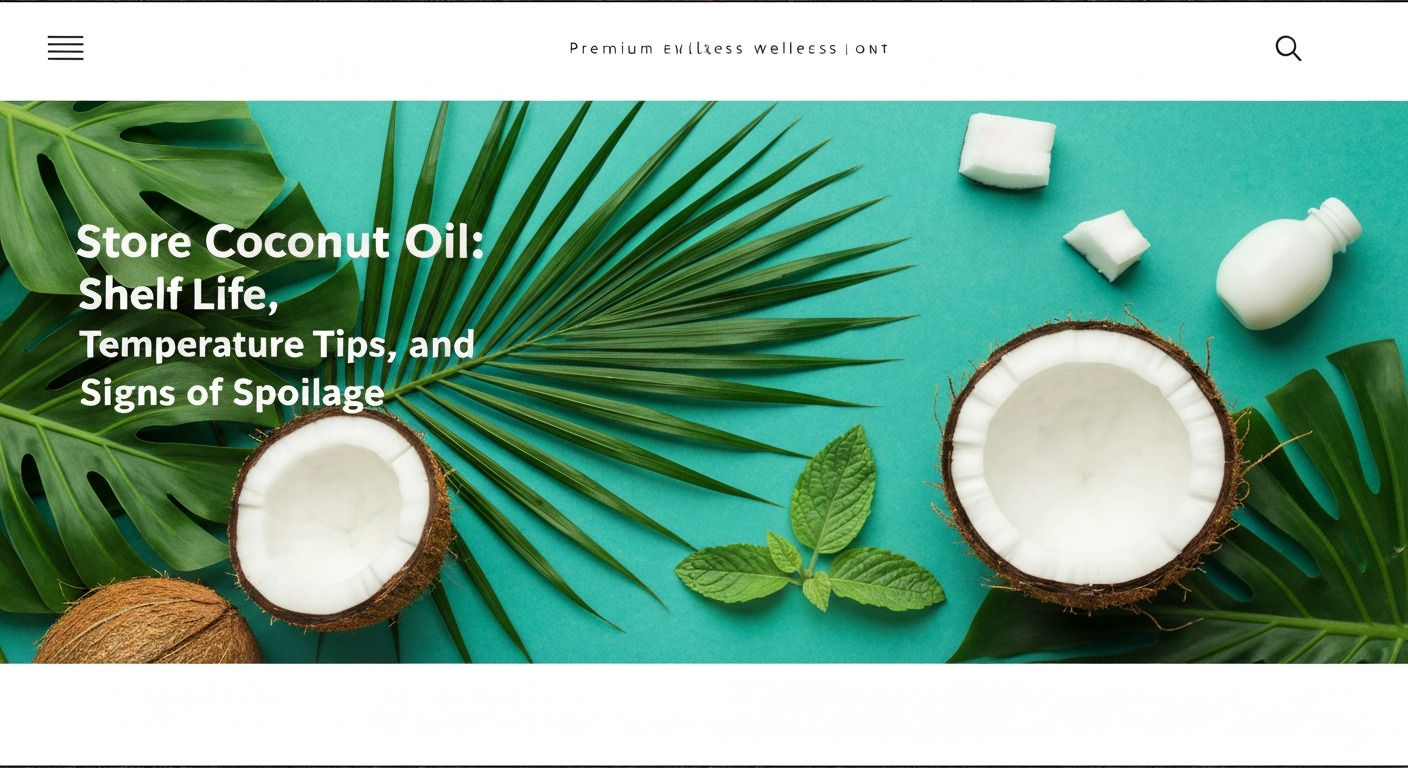 How to Store Coconut Oil: Shelf Life, Temperature Tips, and Signs of Spoilage