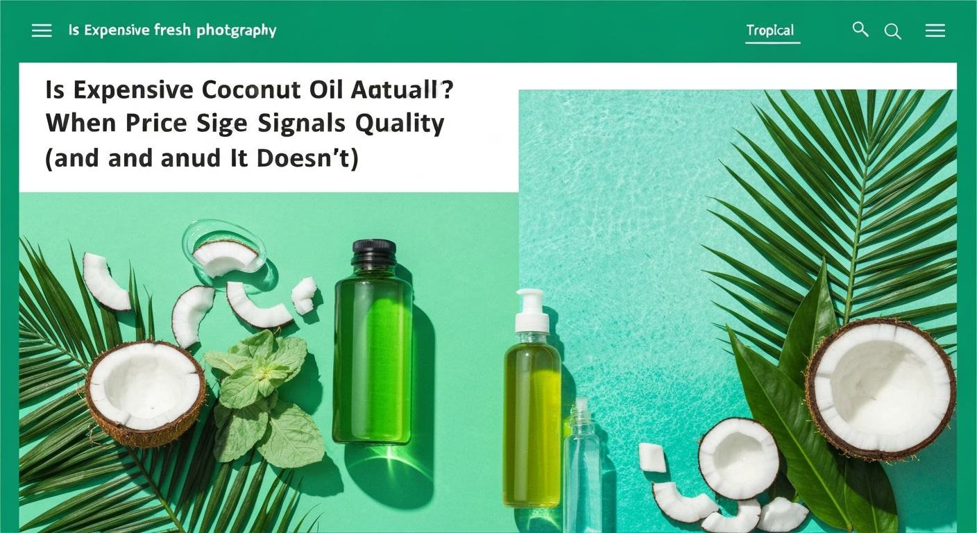 Is Expensive Coconut Oil Actually Better? When Price Signals Quality (and When It Doesn't)