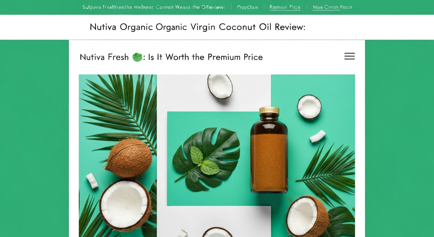 Nutiva Organic Virgin Coconut Oil Review: Is It Worth the Premium Price?