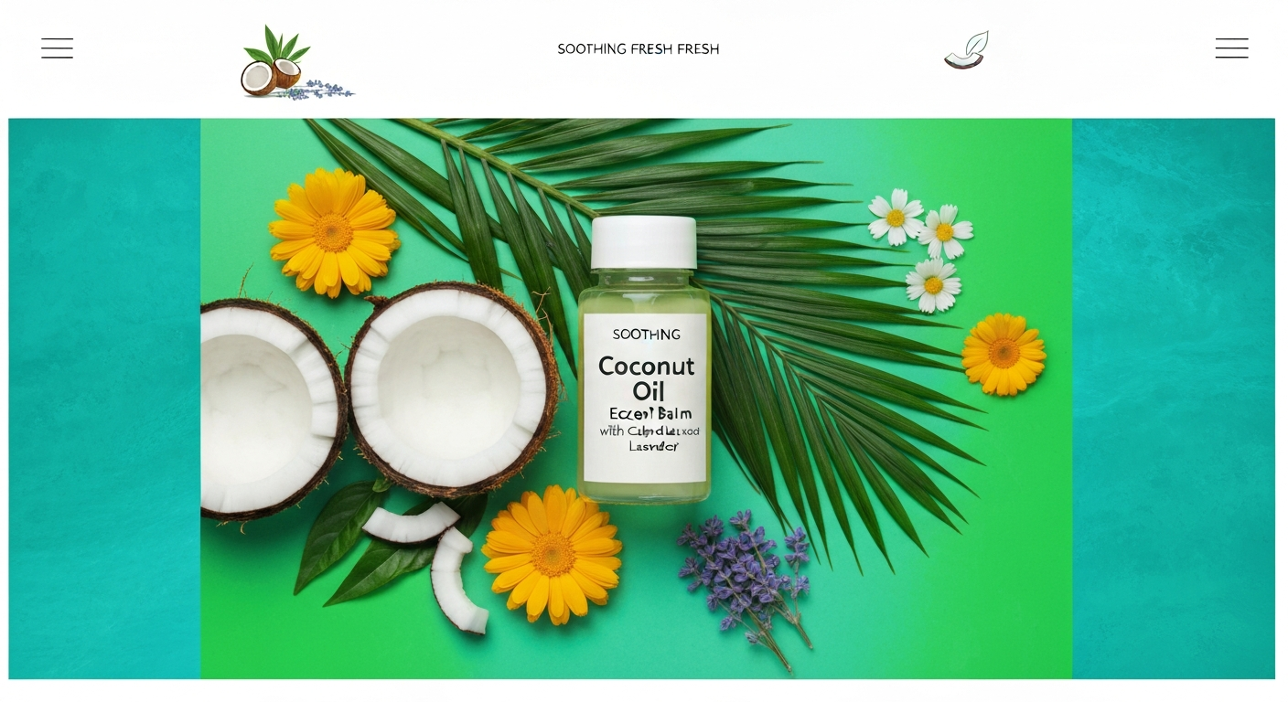 Soothing Coconut Oil Eczema Balm with Calendula and Lavender